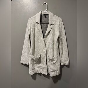 Eileen Fisher Relaxed Textured Blazer Size Small